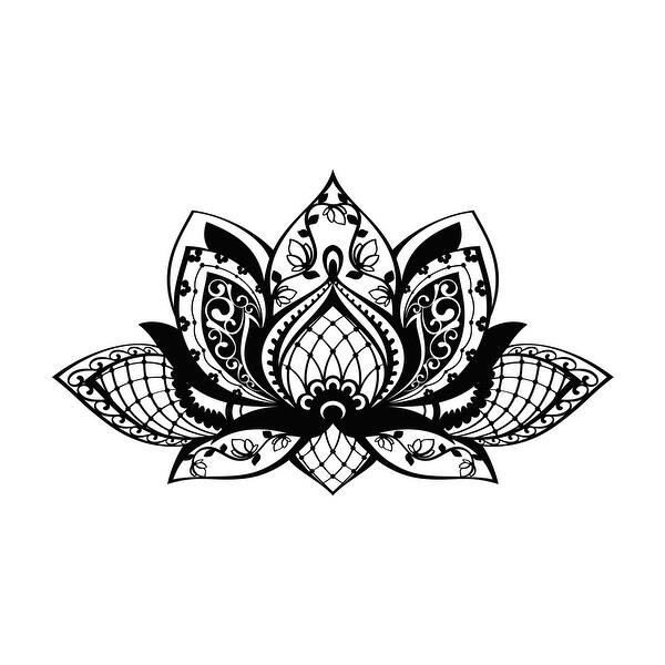 Shop Lotus Wall Decal Mandala Decor Overstock 31648733