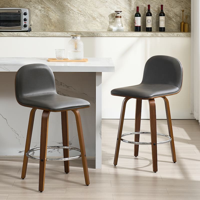 Upholstered Wood Swivel Bar Stools/ Counter Stool