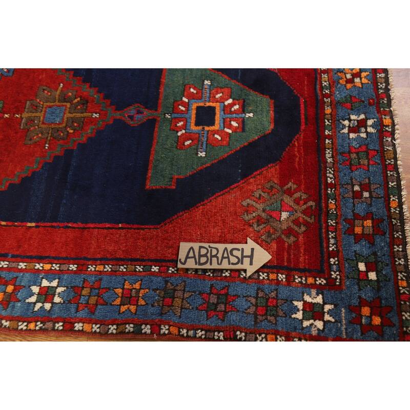 Hand Knotted Oriental 100% Wool Carpet Traditional Tribal Red Kazak Area Rug - 7' 6'' X 4' 2''