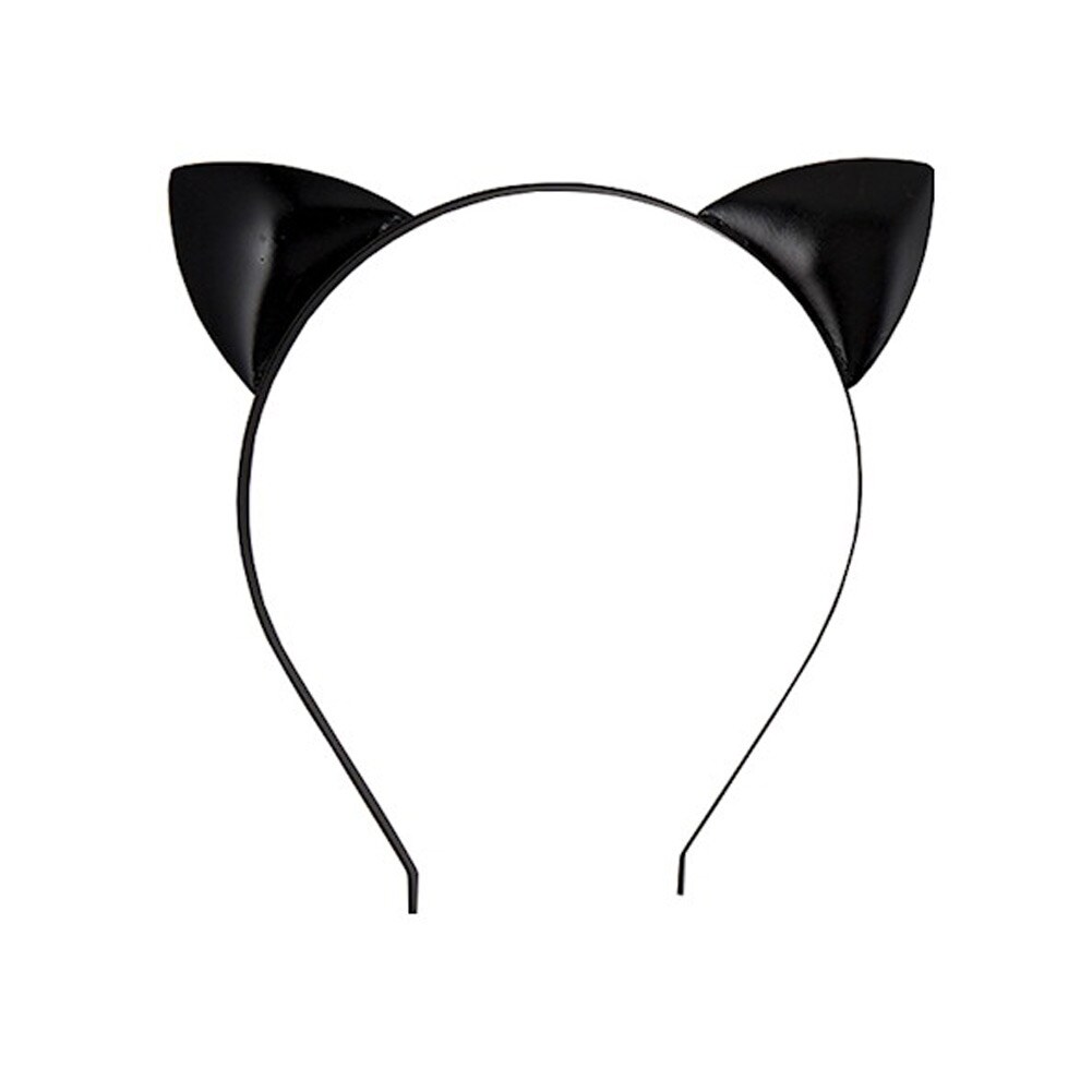 Shop Women S Cat Ears Metal Headband Solid Black One Size