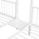 preview thumbnail 21 of 20, Full Over Twin & Twin Triple Bunk Bed with Drawers and Middle Table, Convertible Metal Bunk Bed Frame with Ladder and Guardrails