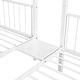 preview thumbnail 12 of 11, White Full Over Twin Metal Triple Bunk Bed with Drawers & Guardrail