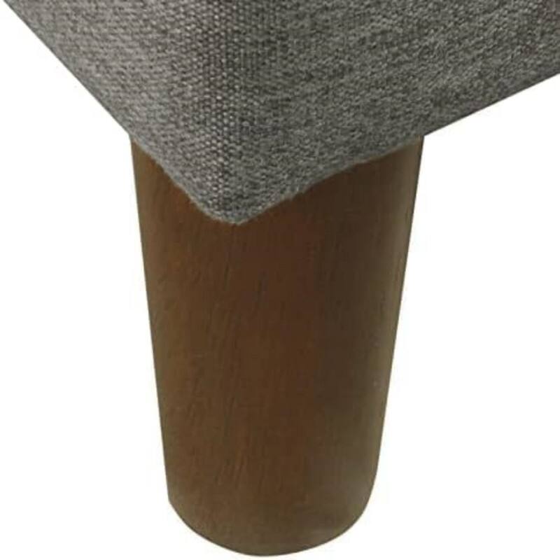 24" Storage Ottoman Gray Large