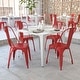 preview thumbnail 80 of 164, Metal Indoor/ Outdoor Stackable Bistro Chair (Set of 4)