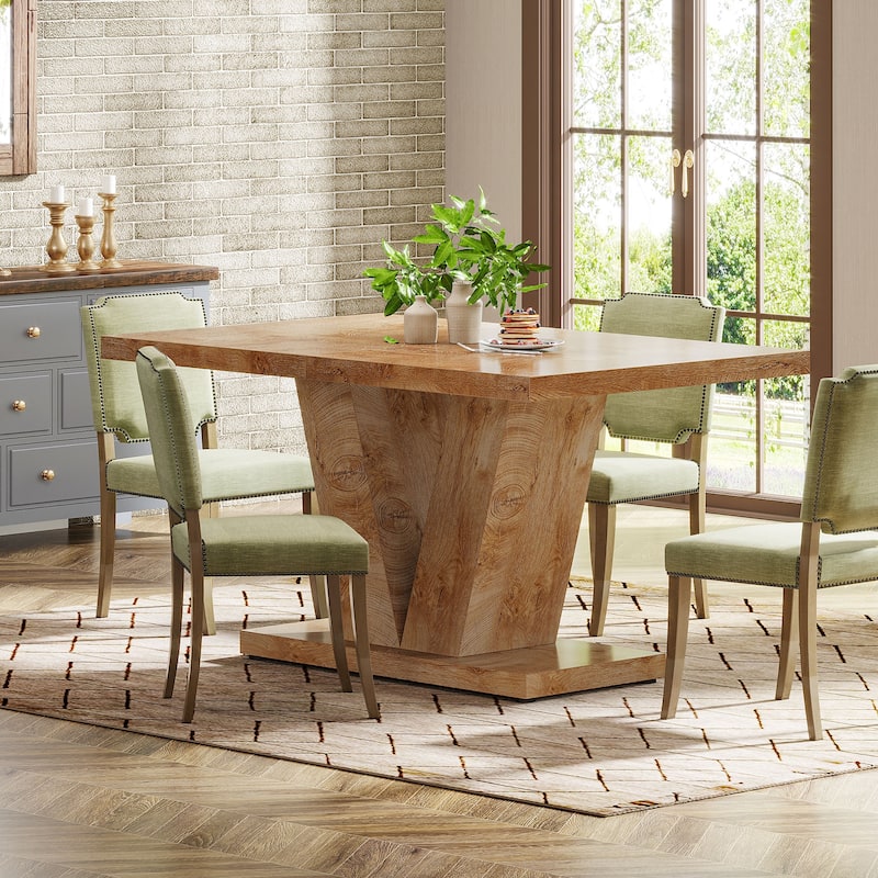 47” Farmhouse Small Rectangle Dining Table for Kitchen Dining Room