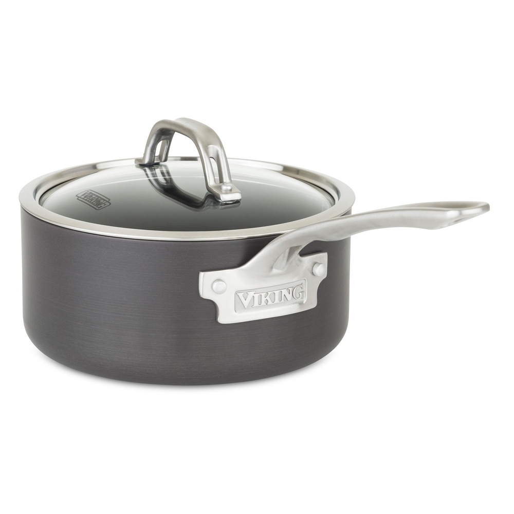 Cuisinart 64193-20 Hard Anodized 3-Quart Saucepan with Cover  Contour-Stainless-Steel-Cookware, Black