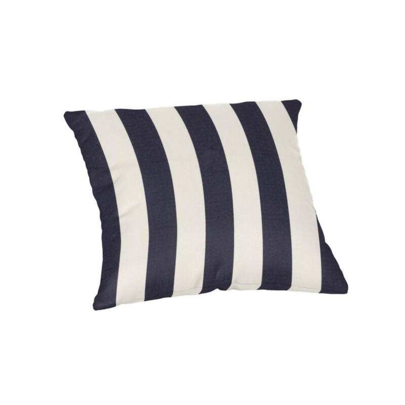 Sunbrella Stripe Fabric 1-Piece Indoor/Outdoor Square Throw Pillow, 18"W x 18"L