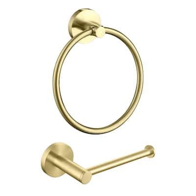 Circular 2-Piece Bathroom Hardware Set