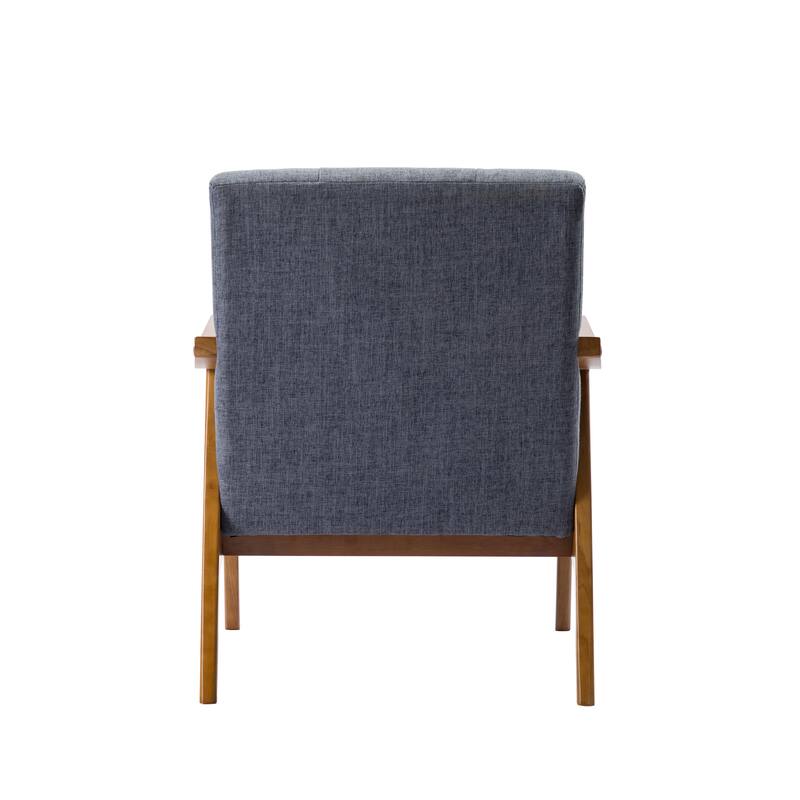 Carson Carrington Ingerod Tufted Fabric Accent Chair with Rubberwood Legs