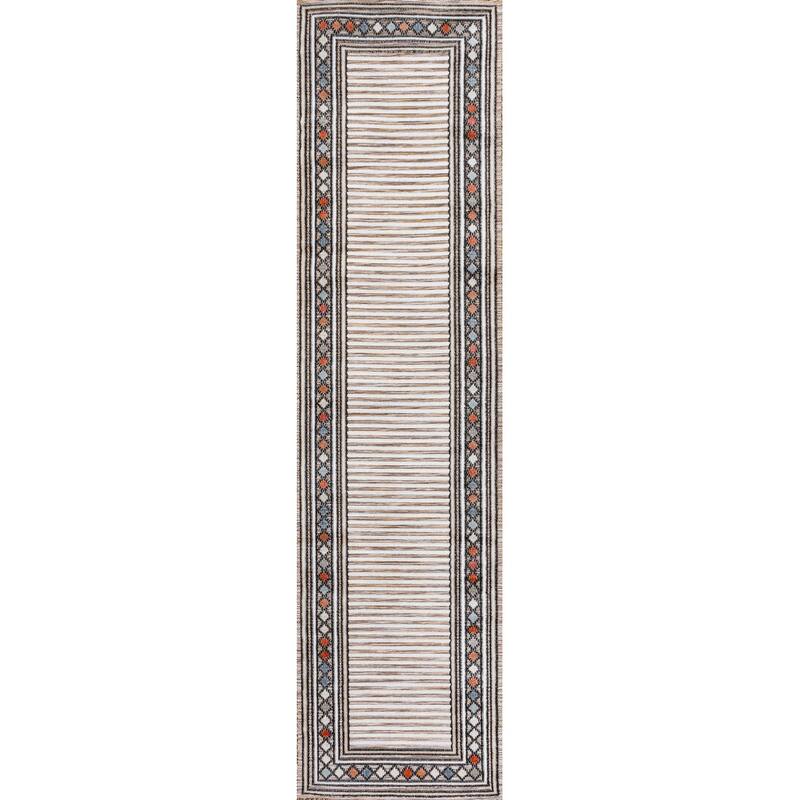 JONATHAN Y Star Abstract Swirl Area Rug - 2 X 8 - Brown/Ivory