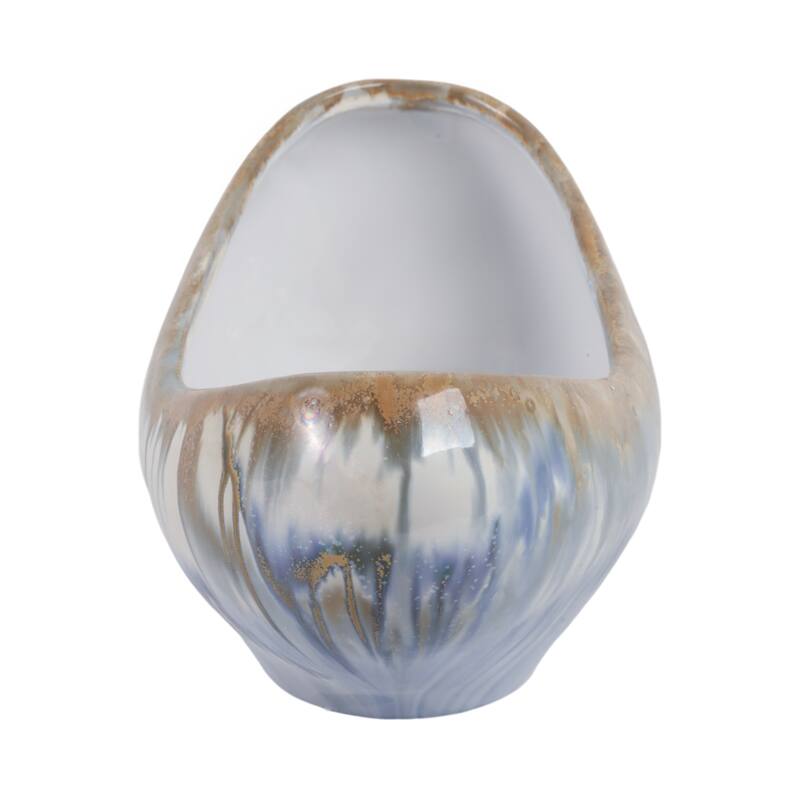 Ceramic Decorative Bowl with Sculptural Design and Glazed Finish