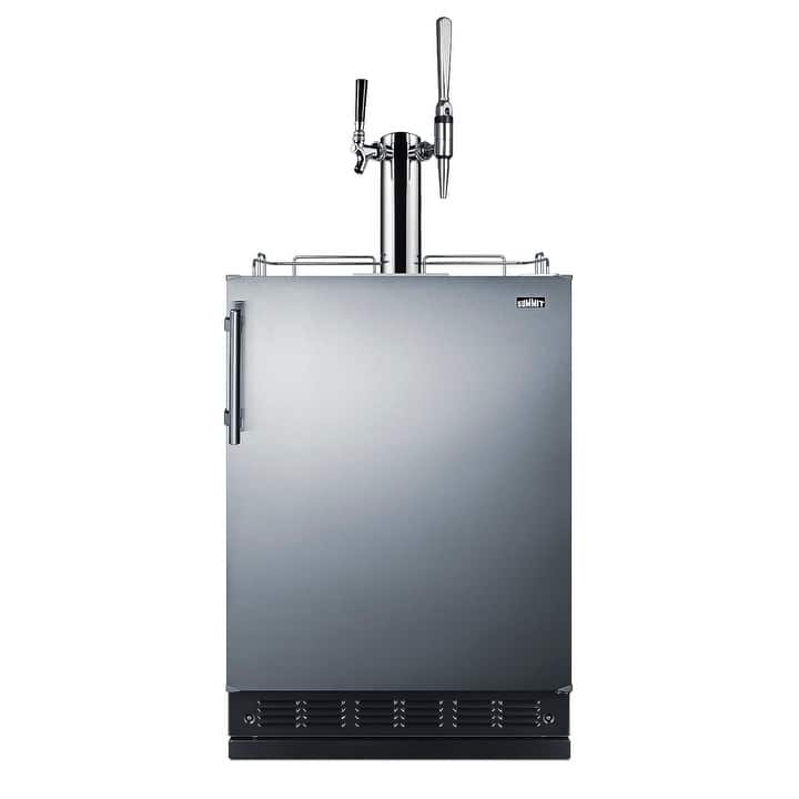 Summit SBC7BRCM2 24" Wide 5.3 Cu. Ft. Free Standing Double Tap Coffee - Stainless Steel