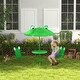preview thumbnail 2 of 3, Folding Kids Table and Chair Set for Garden, Backyard, Green