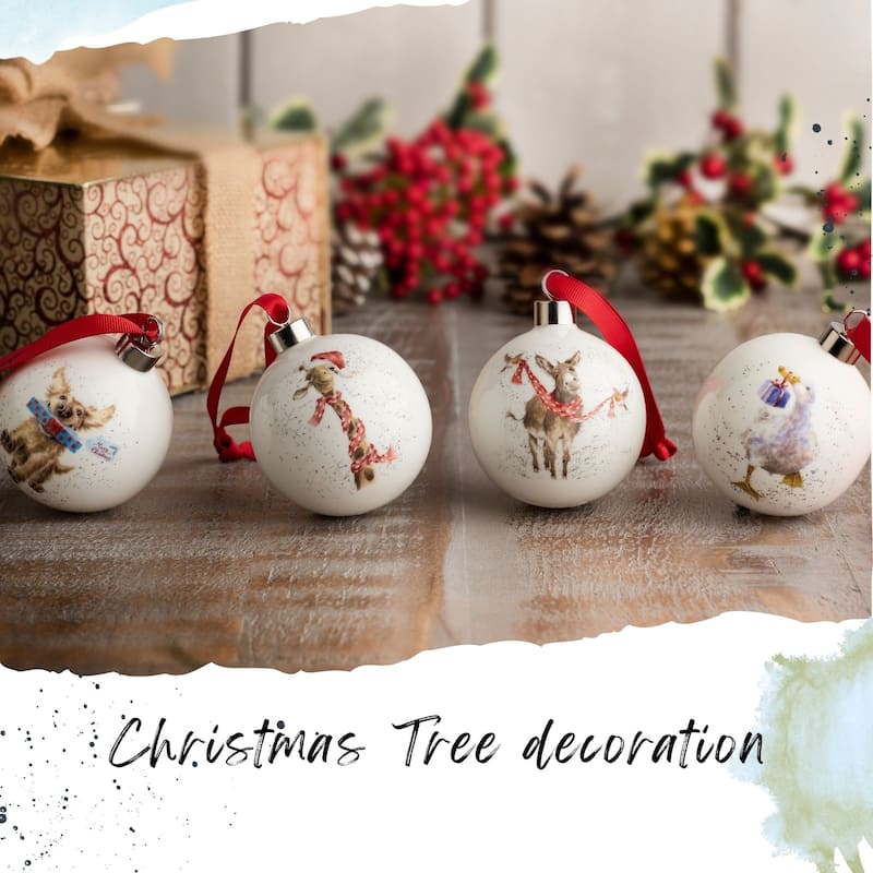 Royal Worcester Wrendale Designs Christmas Bauble