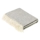 preview thumbnail 3 of 14, Merino Lambswool Throw Blanket - Herringbone Pattern, Made in England Gray
