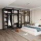 preview thumbnail 16 of 18, 59.1"W Glass Door Wardrobe: Illuminated Interiors Closet Arimore Large