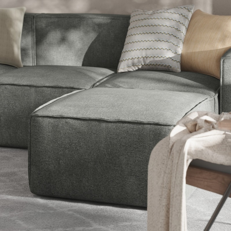 Contemporary Modular Sectional Sofa Ottoman