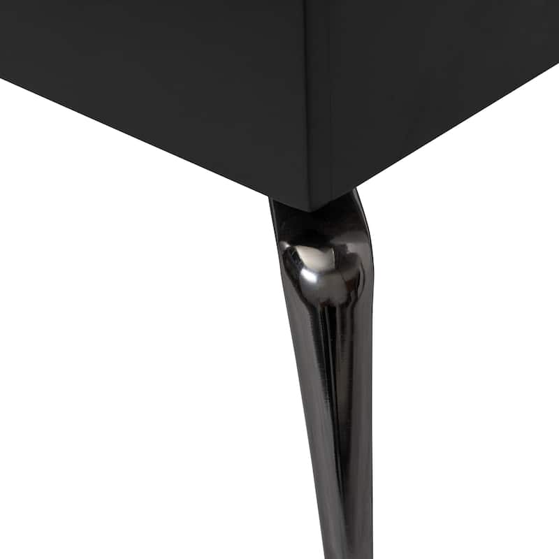 Sagebrook Home Wood/glass, 47x16" Coffee Table, Black - Ideal for Elegant Entertaining - 47" x 32" x 16"