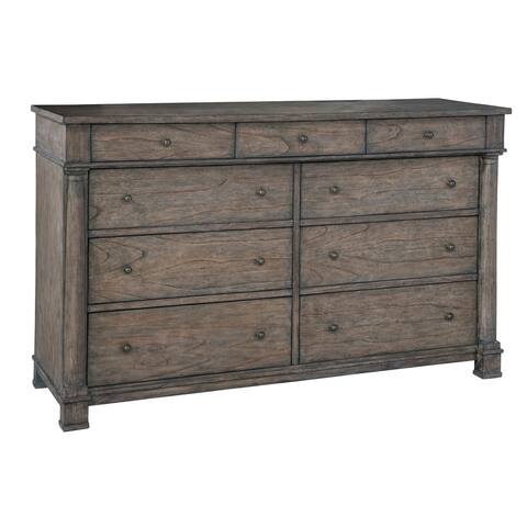 Hekman Furniture Lincoln Park Modern, Contemporary, Gray Wash, Large Bedroom Dresser with Nine Drawers