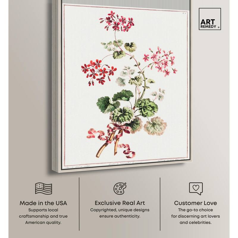 Carlet Variegated Geranium 1801 Canvas by Art Remedy