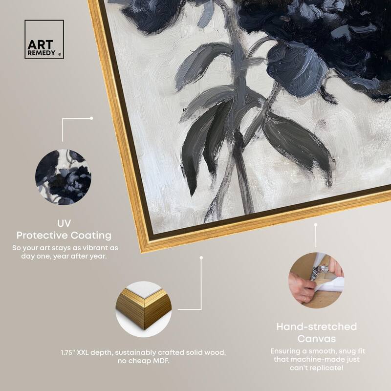 Peonies in Shadow Canvas by Art Remedy
