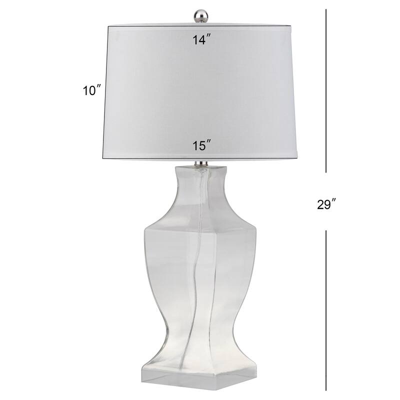 SAFAVIEH Lighting Darcie 29-inch Blue Glass Bottom Table Lamp (Set of 2) - 15"x15"x29" - 15"W x 15"D x 29"H