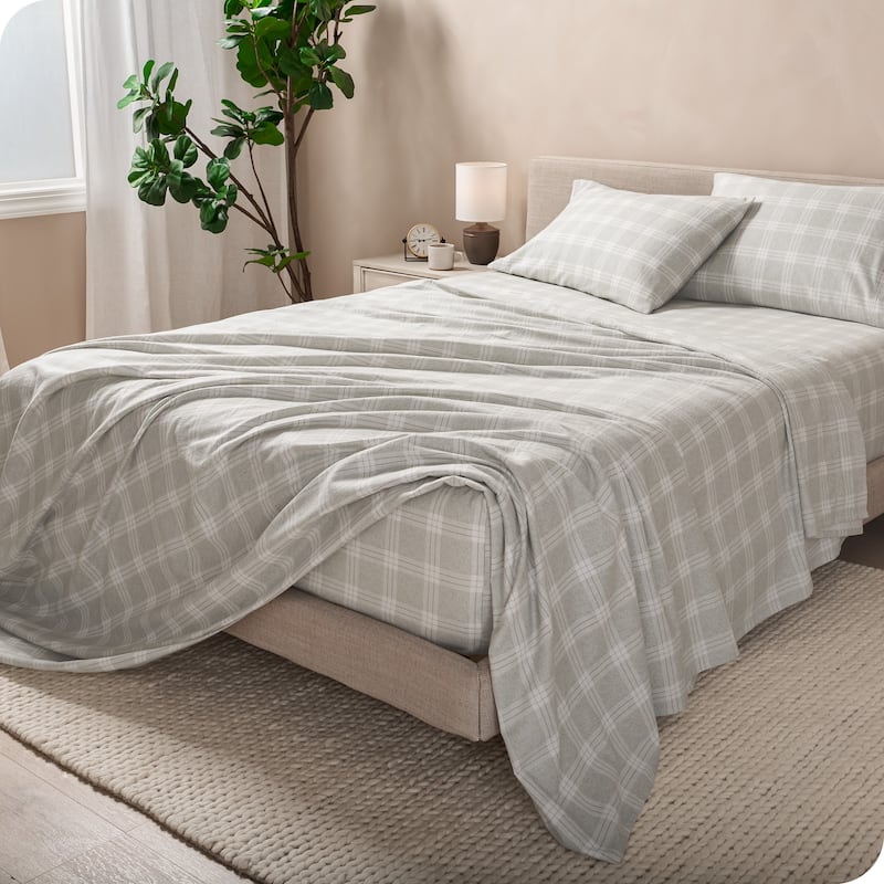 Bare Home Cotton Flannel Sheet Set - Velvety Soft Heavyweight