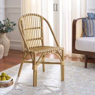 SAFAVIEH Oksana Woven Rattan Accent Chair, Natural, Modern - 20