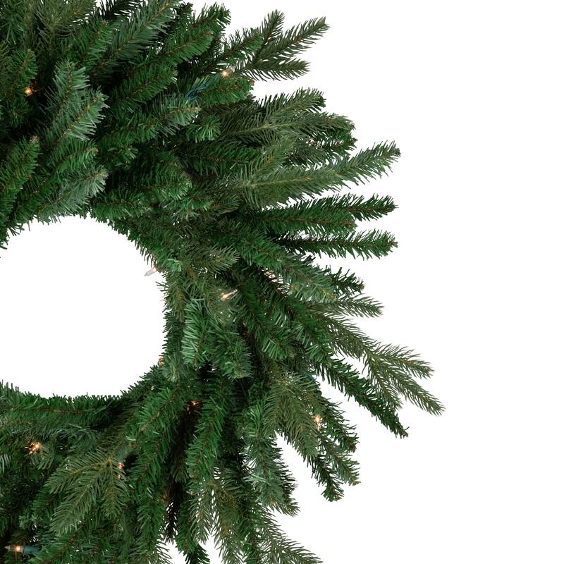 Grande Spruce Artificial Christmas Wreath, 24-Inch, Clear Lights