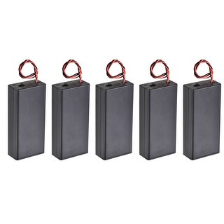 Uxcell Battery Case Storage Box 2 Slots X 3.7V 2-Wire Lead For 2 X 18650 Battery 2 Pcs