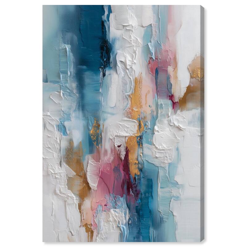 Petal Pink and Ocean Blue I Canvas by Art Remedy, Gallery Wrapped - 36" x 54"