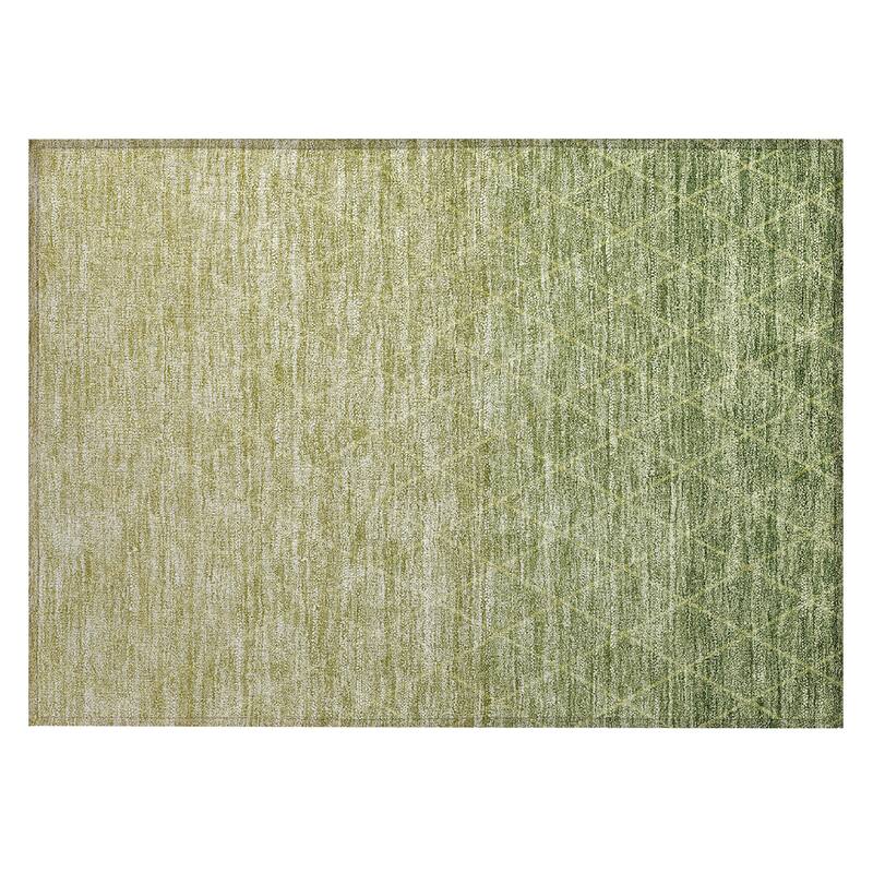 Machine Washable Indoor/ Outdoor Ombre Trellis Chantille Rug