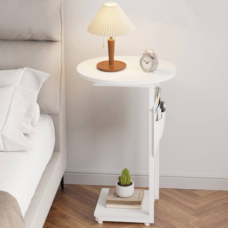 C Shaped End Table - 15.7"D x 12.6"W x 25.6"H