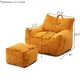 preview thumbnail 24 of 23, Plush Cloud-Like Bean Bag Chair & Ottoman Set - Soft Microsuede Lounger for Living Room/Playroom