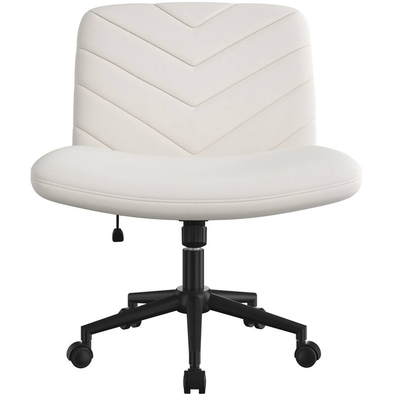 Yaheetech Boucle Swivel Desk Chair Office Chair with Wheels for Home Office Study Bedroom