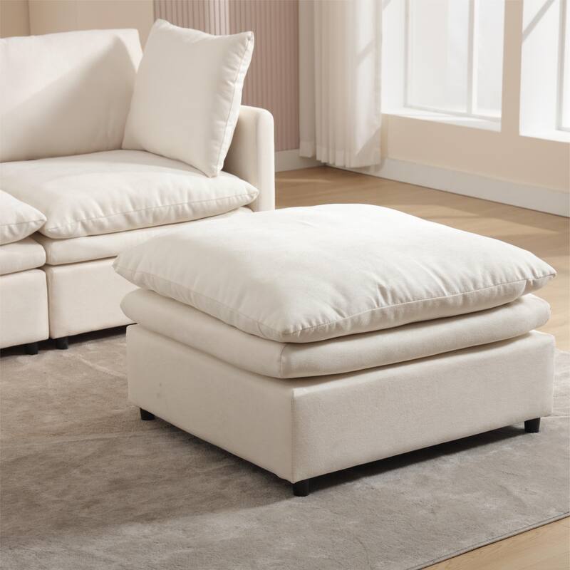 Flexible U-Shaped Modular Sofa with Reversible Cushions, Seating for 5