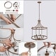 preview thumbnail 13 of 11, The Gray Barn Farmhouse 6-Light Rustic Drum Chandelier Island Light for Dining Room - W21.5"x H28"