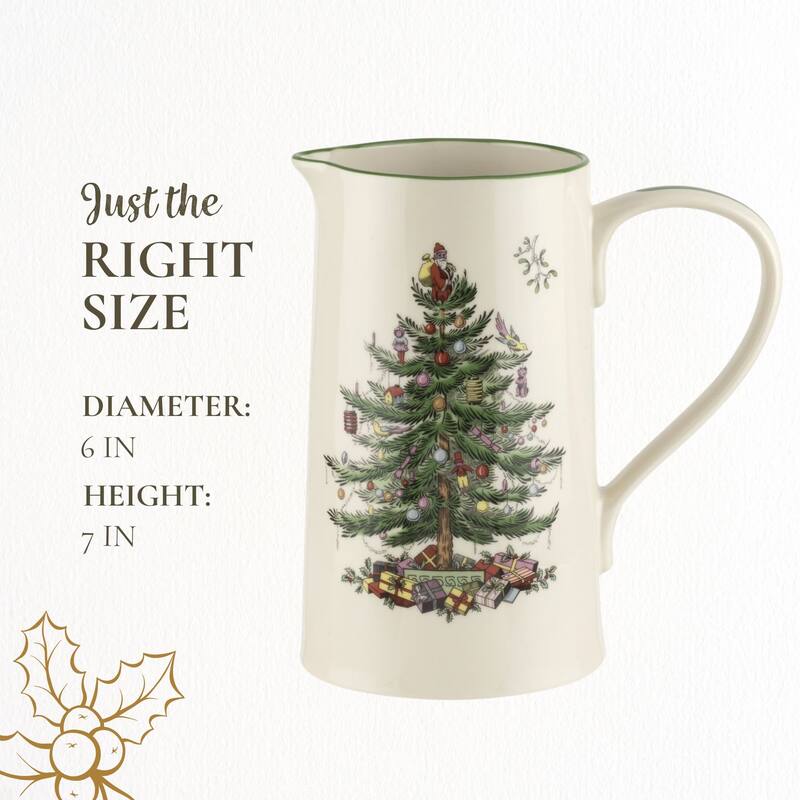 Spode Christmas Tree Porcelain Jug - 32 oz (2 Pint)