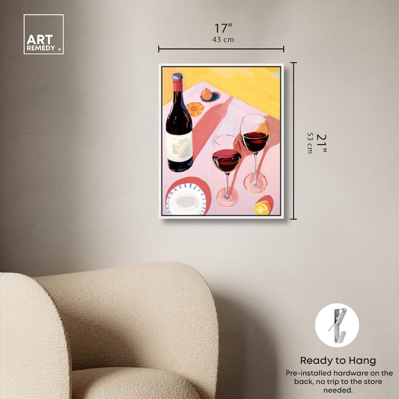 Summer Wine table Canvas by Art Remedy