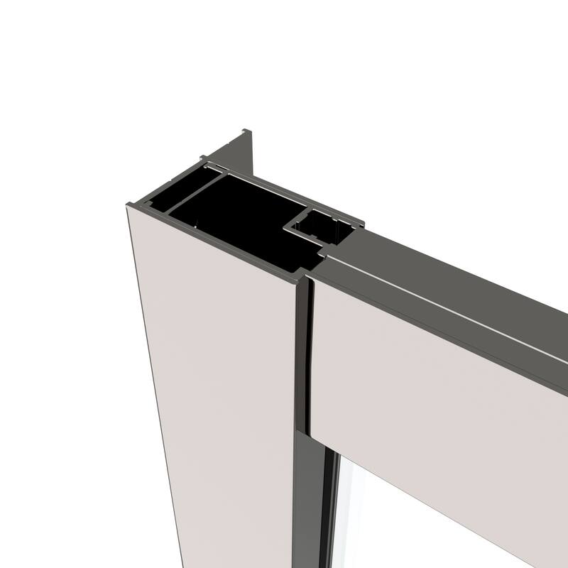 Framed Single Sliding Shower Door with 1/4" Tempered Glass