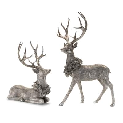 Holidya Deer Figurine (Set of 2) - N/A