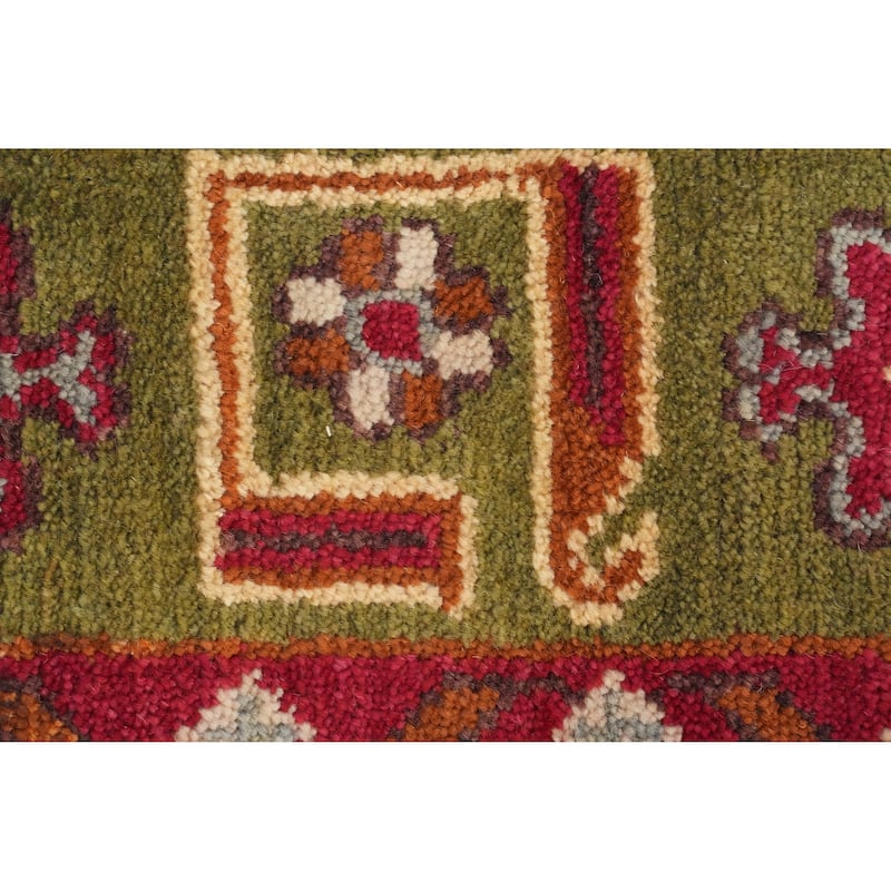 Hand Knotted Oriental 100% Wool Carpet Traditional Medallion Yellow & Gold Kazak Area Rug - 5' 9'' X 4' 0''