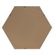 preview thumbnail 13 of 16, Kate and Laurel Rhodes 6-Sided Hexagon Wall Mirror - 30.75x34.75