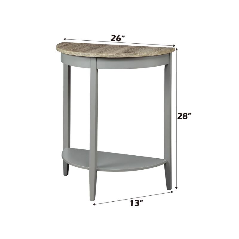 Natural Oak & Gray Finish Console Table