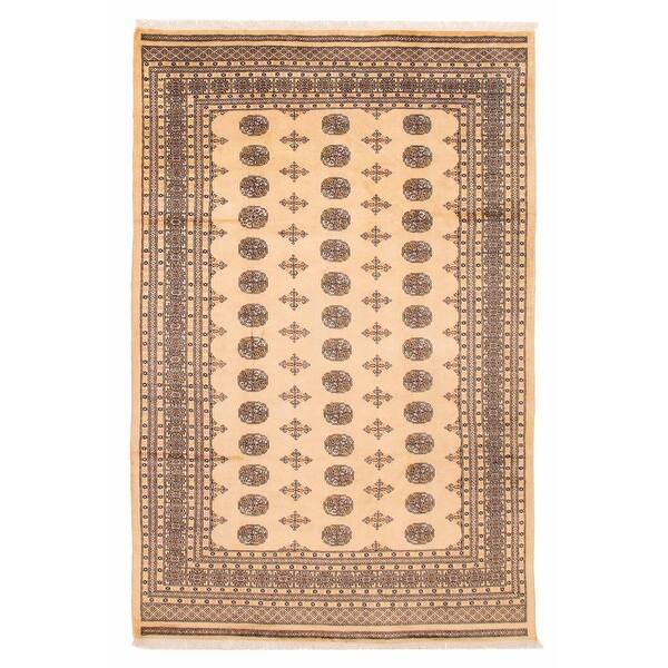 slide 2 of 9, ECARPETGALLERY Hand-knotted Peshawar Bokhara Beige Wool Rug - 6'9 x 10'4 6'9 x 10'4 - Beige