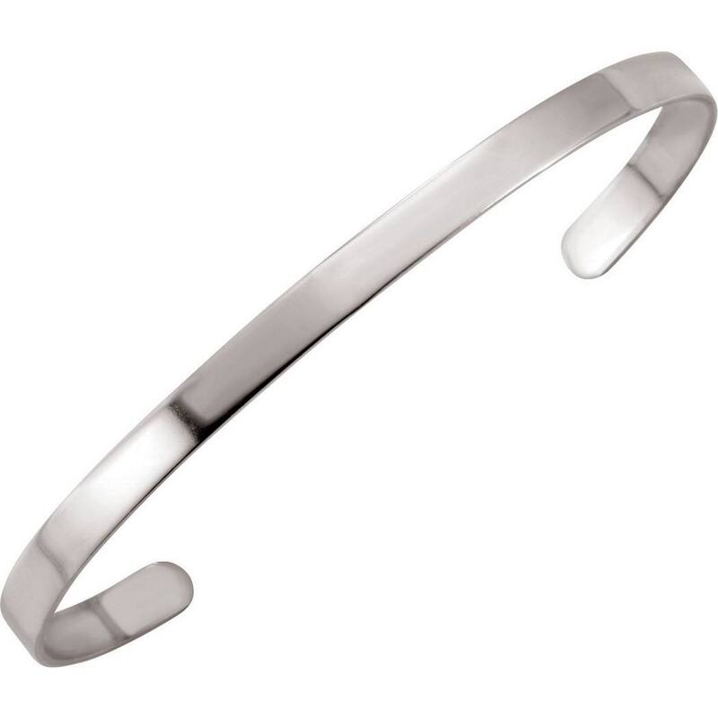 Curata 925 Sterling Silver 7" 4.75mm Polished Simple Slip On Stackable Bangle Bracelet