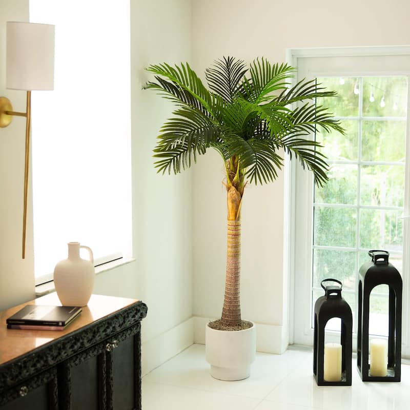 Potted Coconut Palm Artificial Tree - 6'