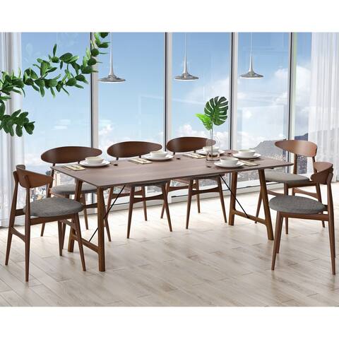 Modrest Oritz Prospect Mid-Century Modern Walnut Dining Set