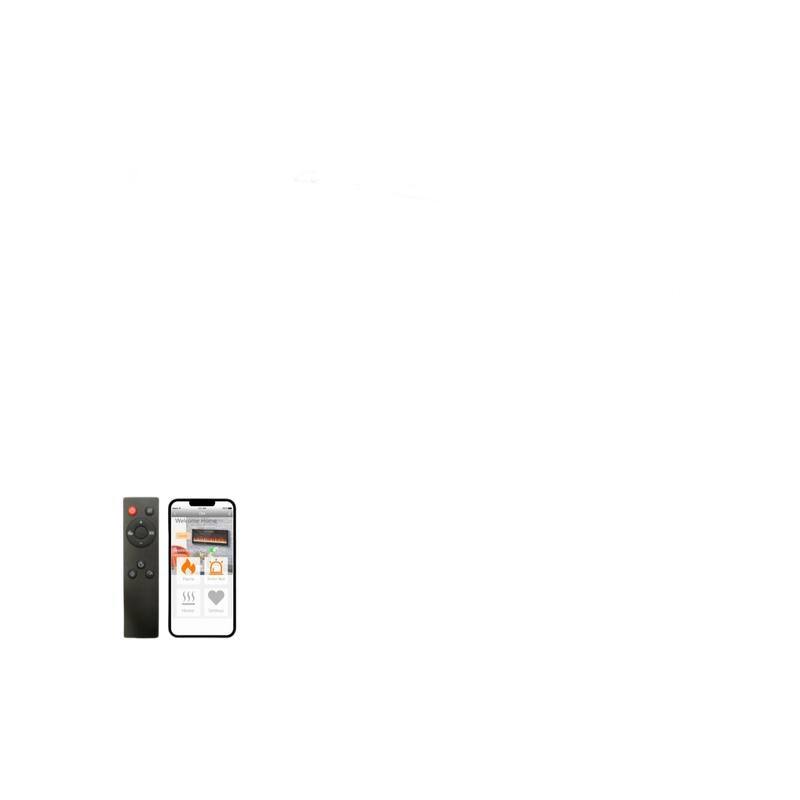 50/60 in. Smart WiFi-Enabled Wall Mount & Recessed Electric Fireplace Heaters in Black, 1400W/5000BTU