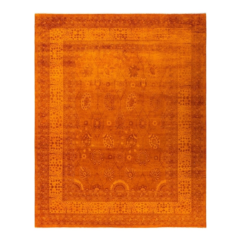 Fine Vibrance, One-of-a-Kind Hand-Knotted Area Rug - Gold, 8' 3" x 10' 3" - 8' 3" x 10' 3"